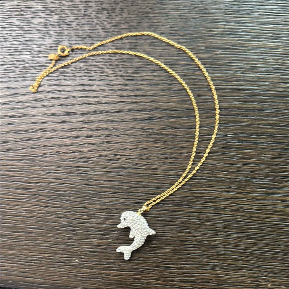 Elegant Gold Dolphin Pendant Necklace